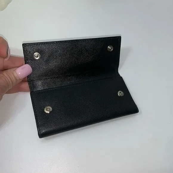 Authentic Prada Saffiano Leather 6 Key Wallet Black - Picture 5 of 14
